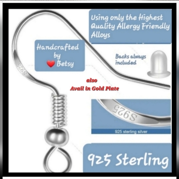 FLOWER Hippie DESIGN EARRINGS DOUBLE SIDE 925S French Hook - Picture 4 of 4